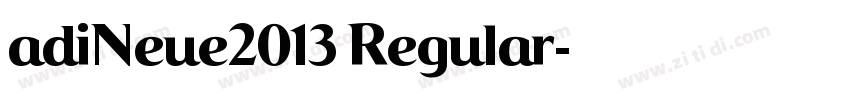 adiNeue2013 Regular字体转换
